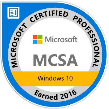 MCSA: Microsoft Windows 10 